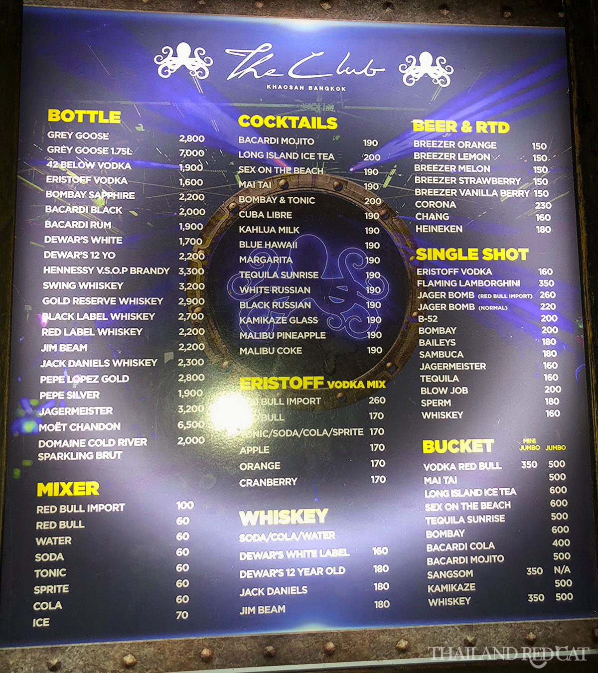 Bangkok Night Club Prices