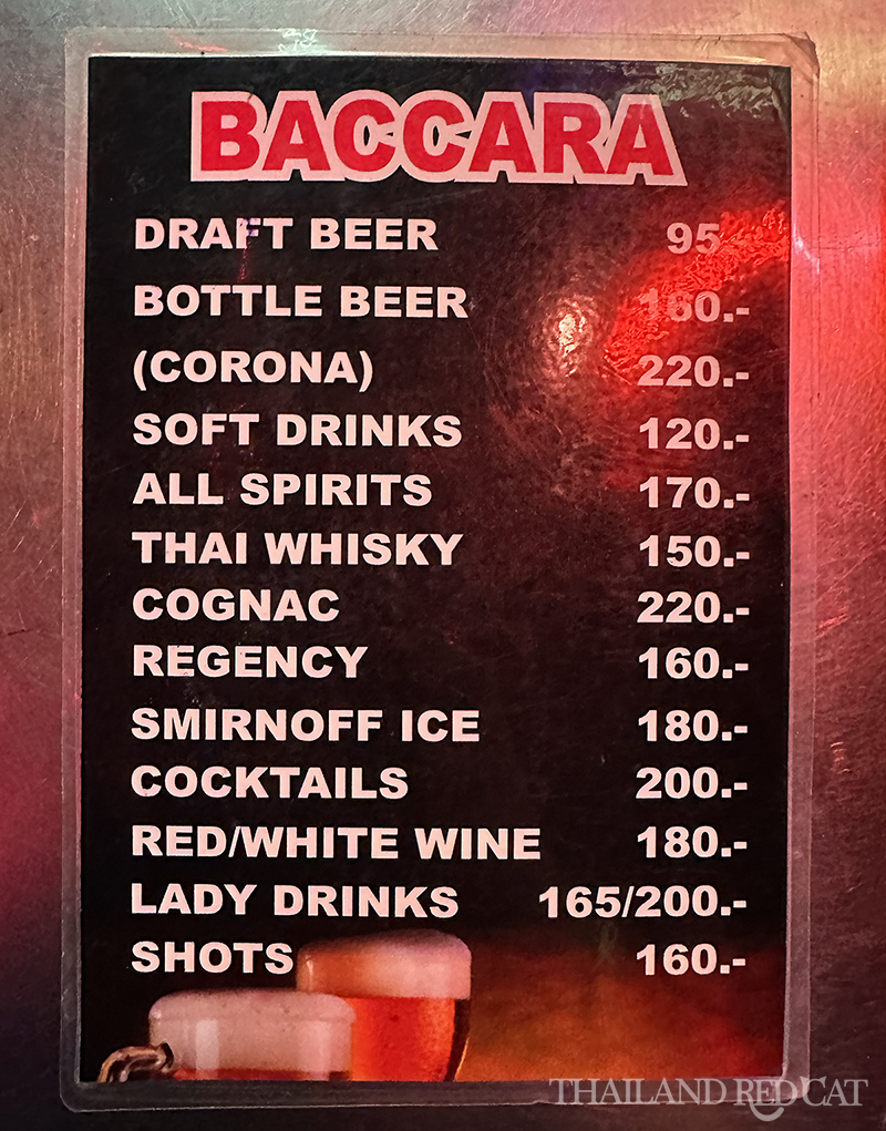 Pattaya Go Go Bar Drink Prices