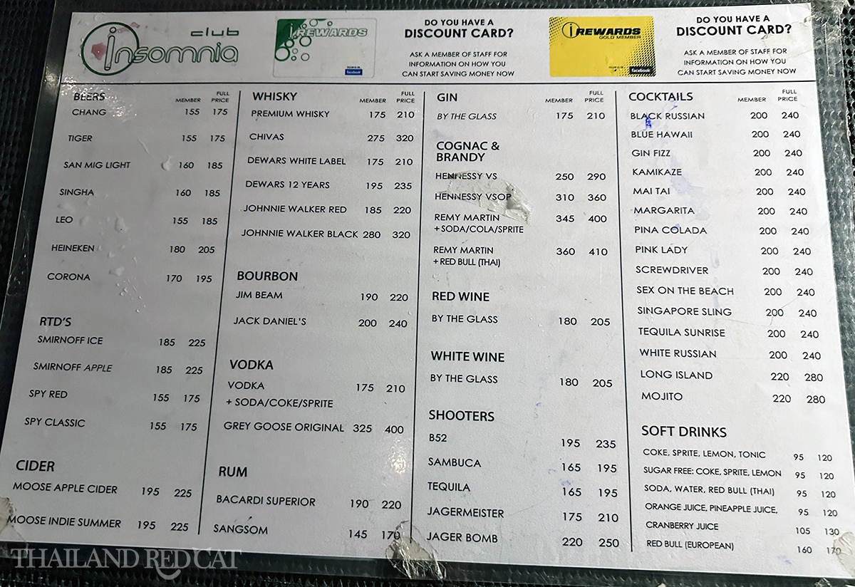 Pattaya Night Club Prices