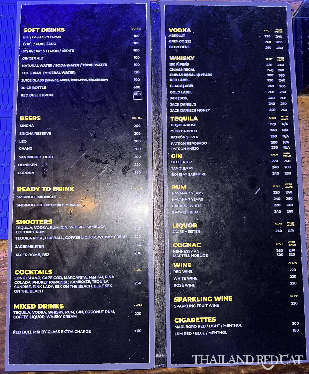 Phuket Nightclub Drink Prices